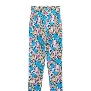 ZARA HIGH-WAIST TROUSERS TURQUOISE SIZE s | 1478/932/402